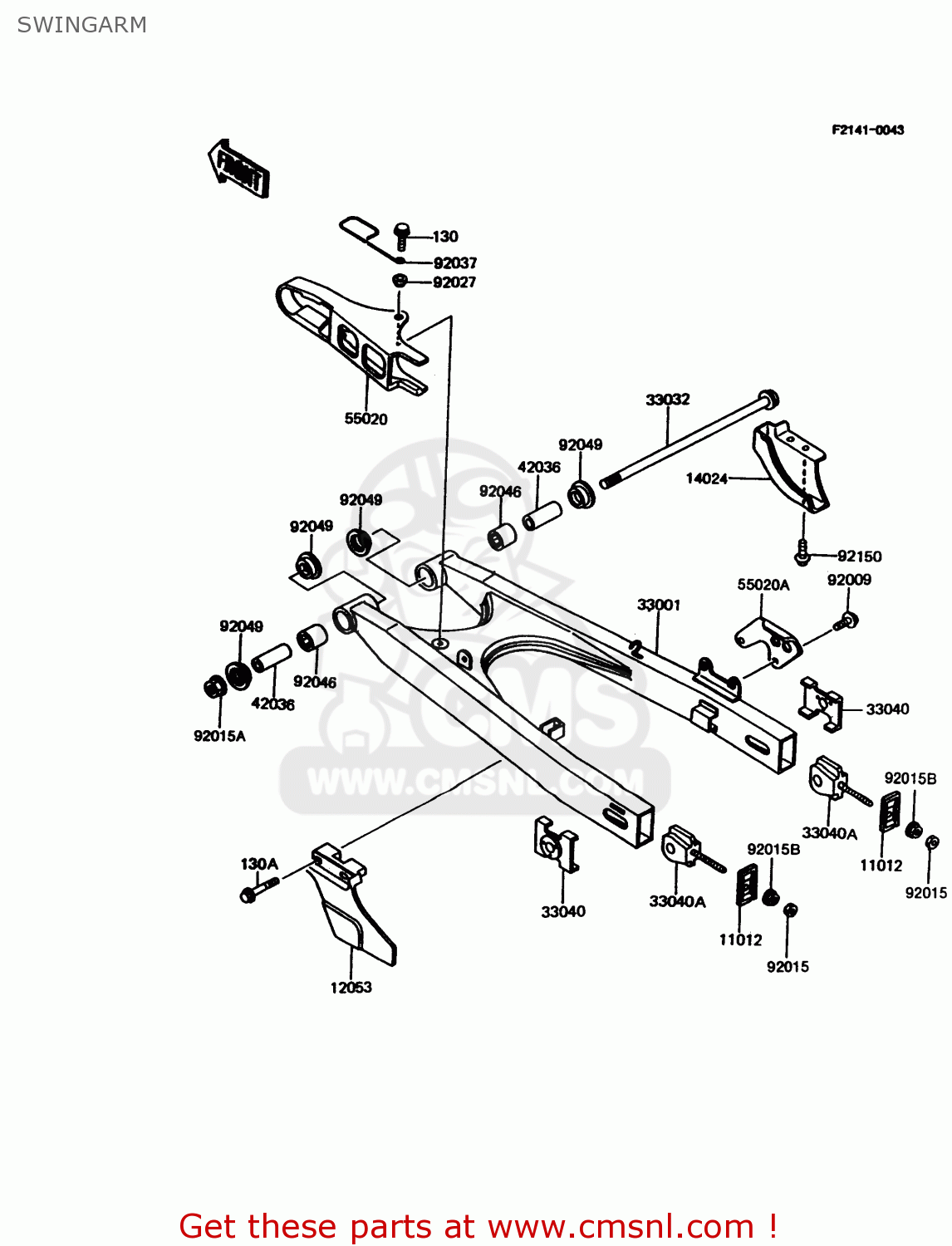 SWINGARM KMX125-A11 1998 EUROPE GR