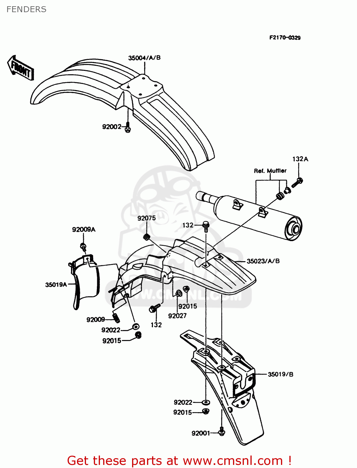 FENDERS KMX125-A11 1998 EUROPE GR