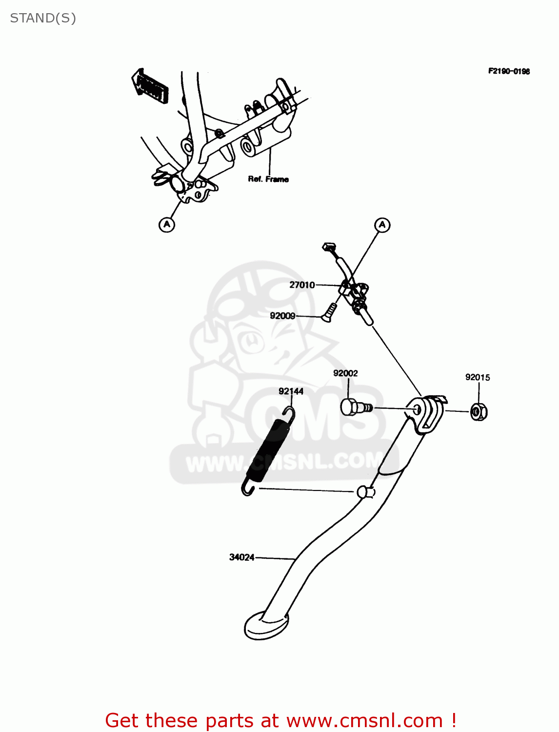 STAND(S) KMX125-A11 1998 EUROPE GR