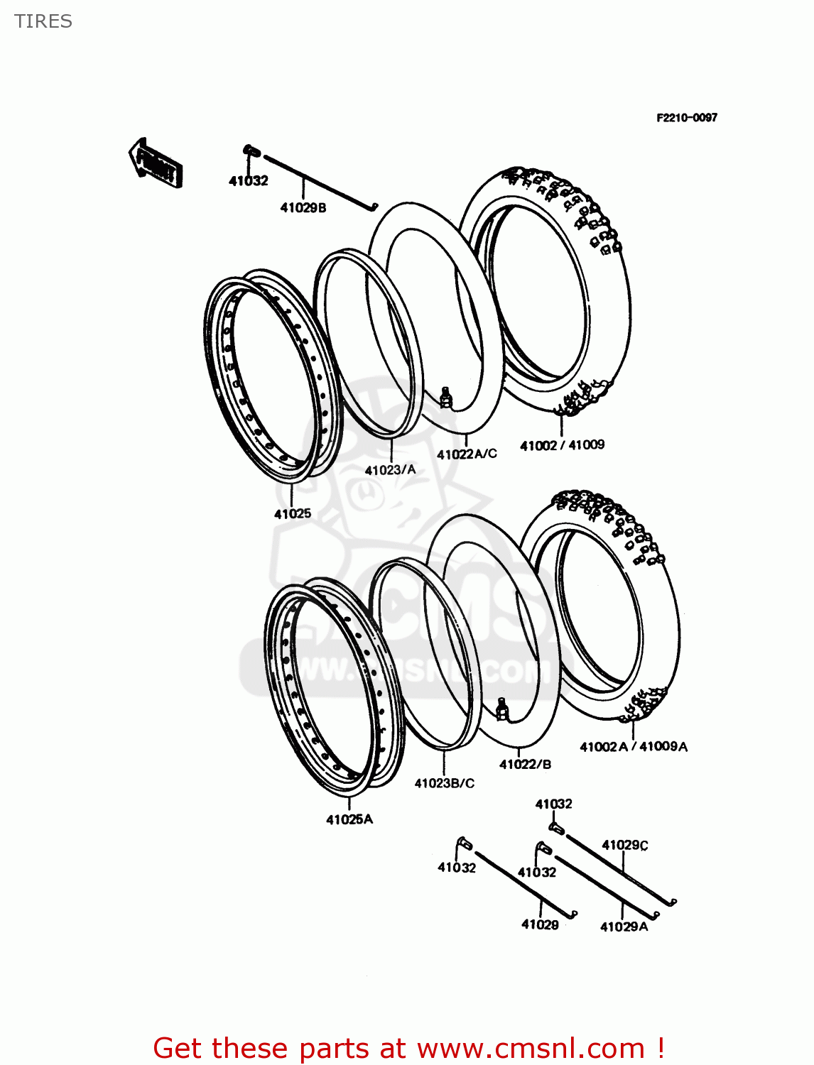 TIRES KMX125-A11 1998 EUROPE GR