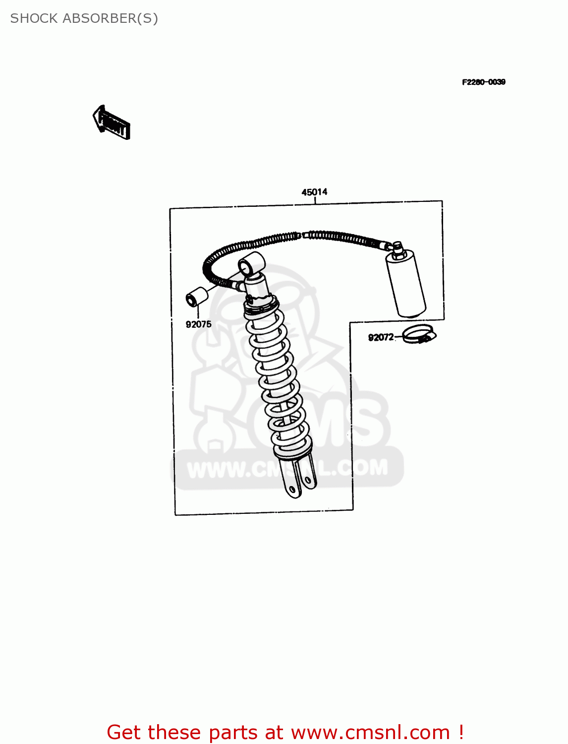 SHOCK ABSORBER(S) KMX125-A11 1998 EUROPE GR