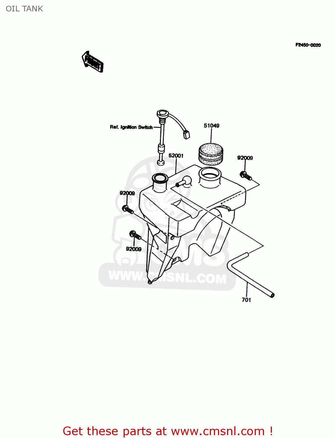 OIL TANK KMX125-A11 1998 EUROPE GR