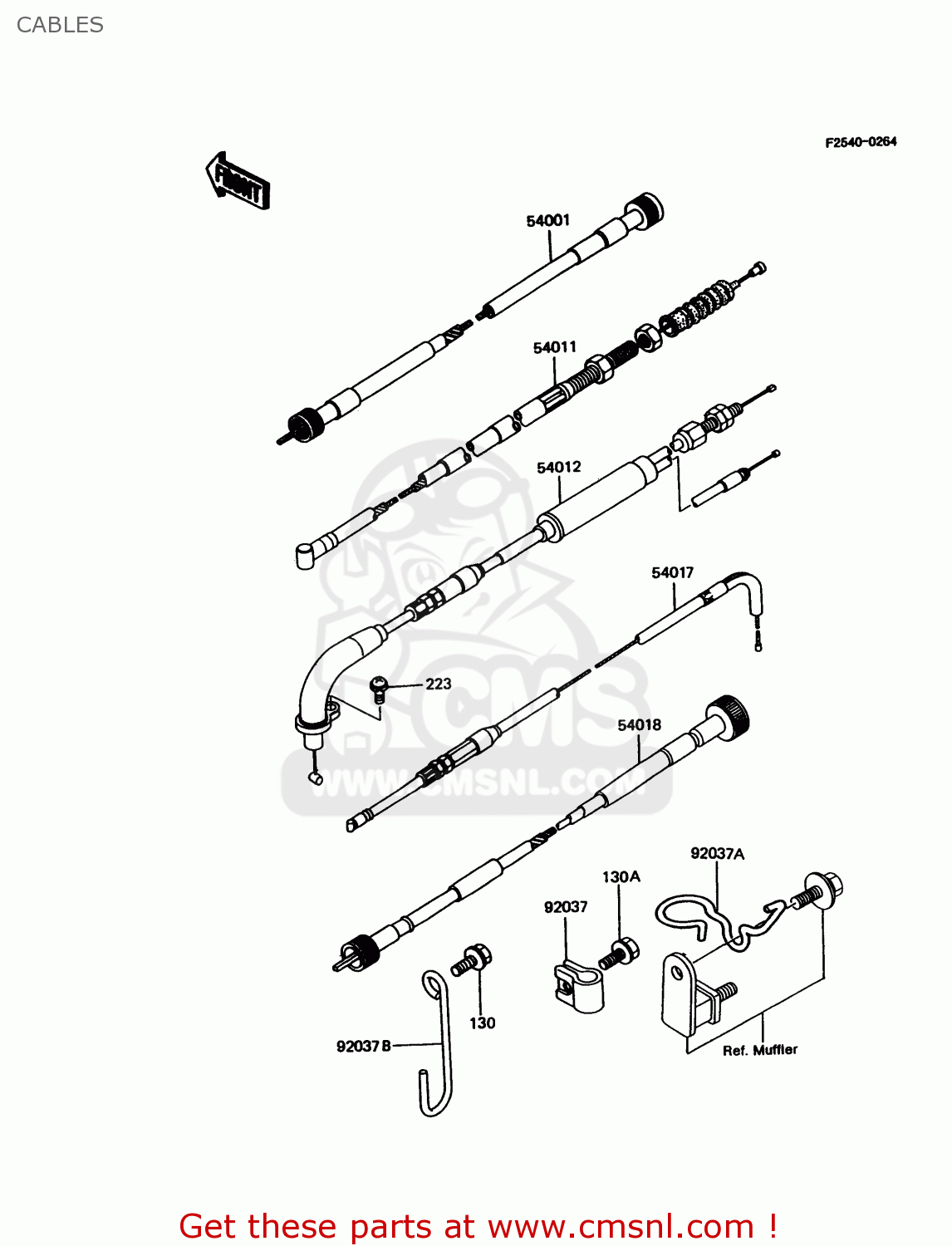 CABLES KMX125-A11 1998 EUROPE GR