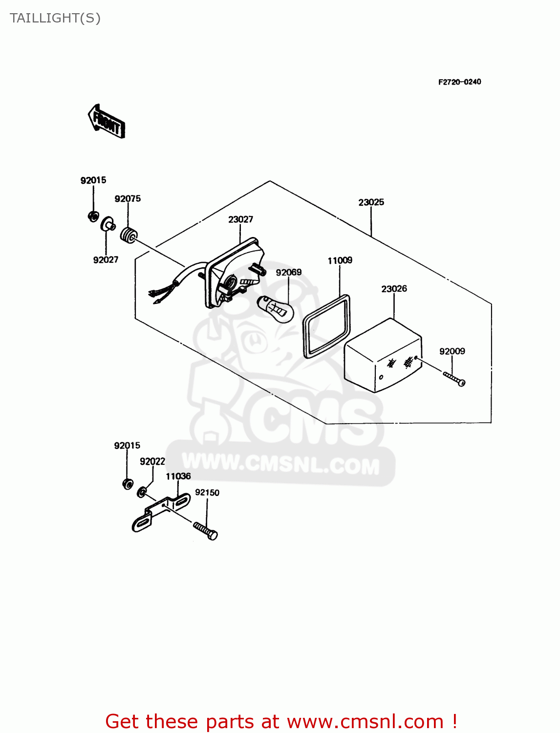 TAILLIGHT(S) KMX125-A11 1998 EUROPE GR