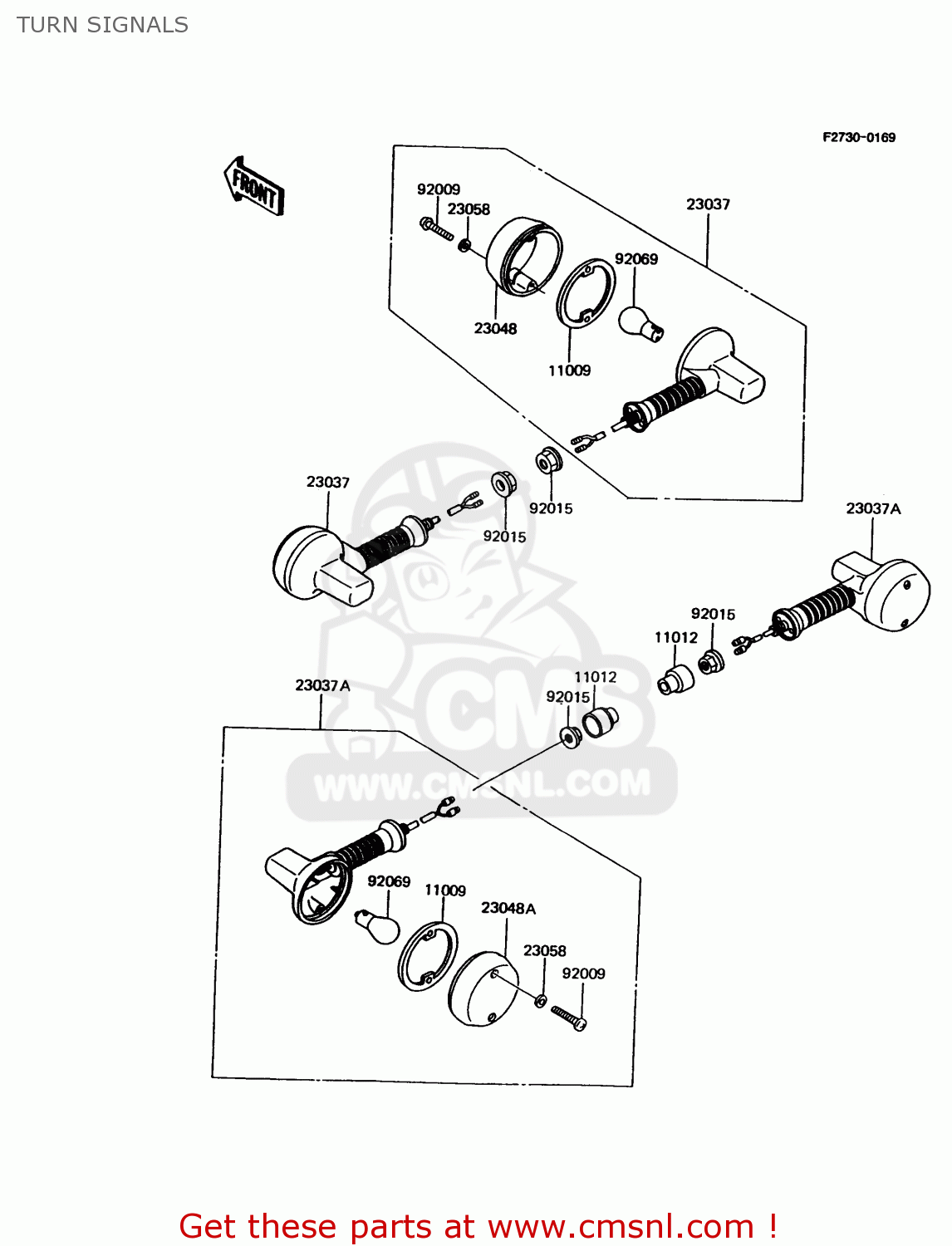 TURN SIGNALS KMX125-A11 1998 EUROPE GR