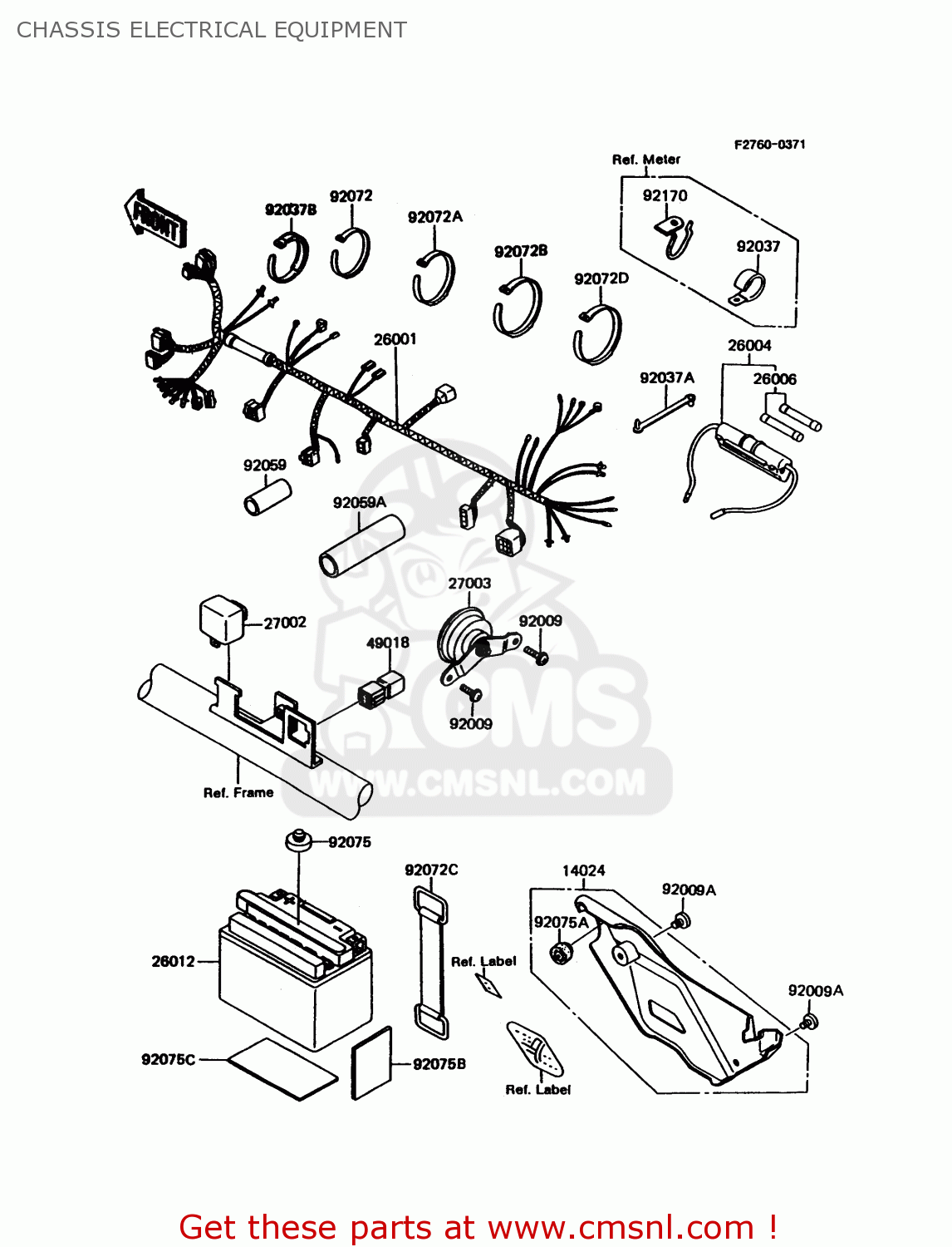CHASSIS ELECTRICAL EQUIPMENT KMX125-A11 1998 EUROPE GR