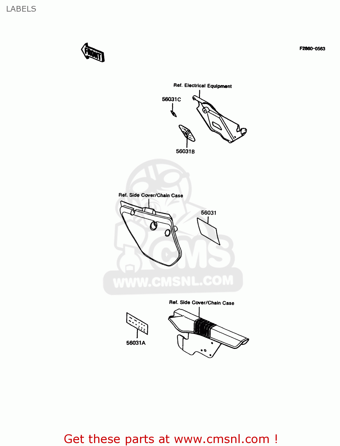 LABELS KMX125-A11 1998 EUROPE GR