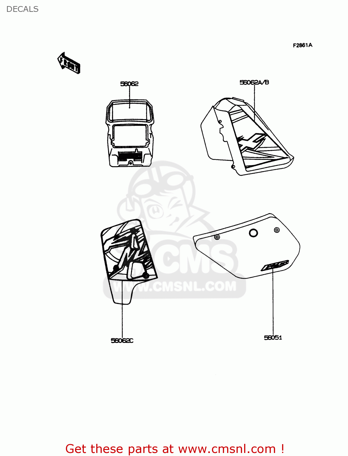 DECALS KMX125-A11 1998 EUROPE GR