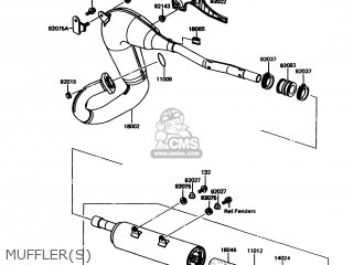 MUFFLER(S) - KMX125-A11 1998 EUROPE GR