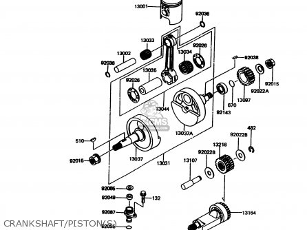 CRANKSHAFT/PISTON(S) - KMX125-A11 1998 EUROPE GR