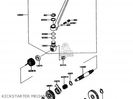 KICKSTARTER MECHANISM - KMX125-A11 1998 EUROPE GR