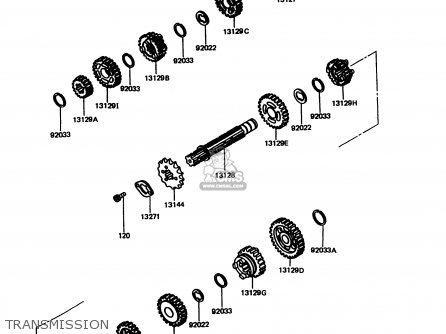 TRANSMISSION - KMX125-A11 1998 EUROPE GR