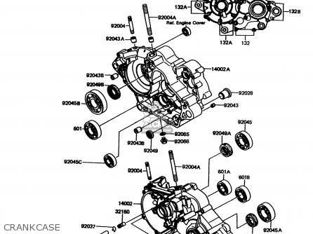 CRANKCASE - KMX125-A11 1998 EUROPE GR