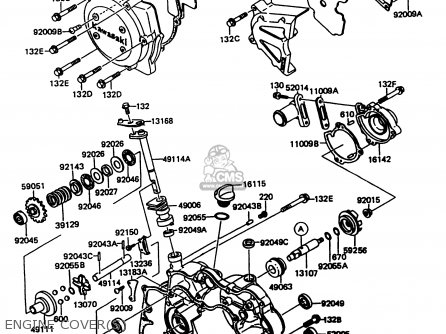 ENGINE COVER(S) - KMX125-A11 1998 EUROPE GR