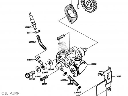 OIL PUMP - KMX125-A11 1998 EUROPE GR