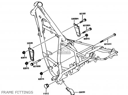 FRAME FITTINGS - KMX125-A11 1998 EUROPE GR