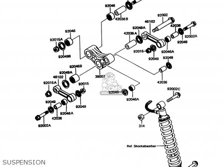 SUSPENSION - KMX125-A11 1998 EUROPE GR