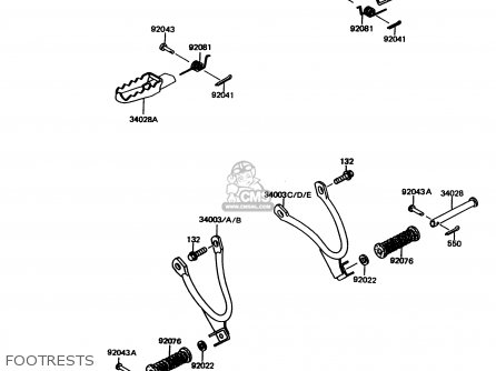 FOOTRESTS - KMX125-A11 1998 EUROPE GR