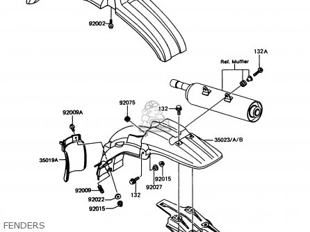 FENDERS - KMX125-A11 1998 EUROPE GR