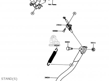 STAND(S) - KMX125-A11 1998 EUROPE GR
