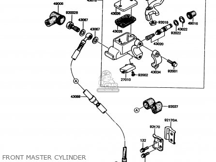 FRONT MASTER CYLINDER - KMX125-A11 1998 EUROPE GR