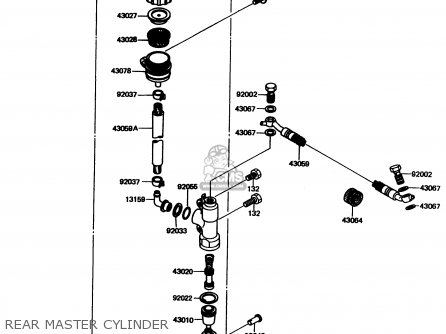 REAR MASTER CYLINDER - KMX125-A11 1998 EUROPE GR