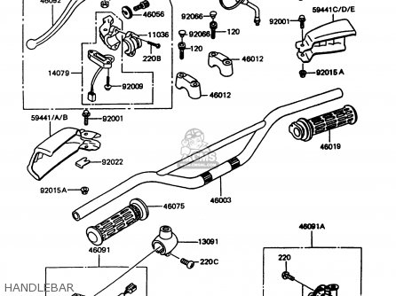 HANDLEBAR - KMX125-A11 1998 EUROPE GR