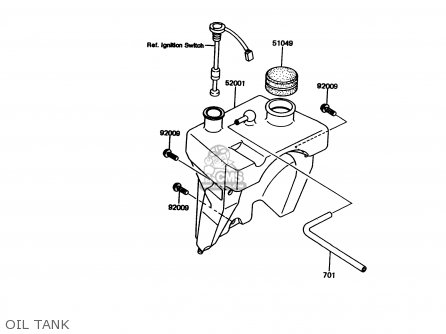 OIL TANK - KMX125-A11 1998 EUROPE GR