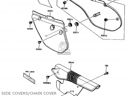 SIDE COVERS/CHAIN COVER - KMX125-A11 1998 EUROPE GR