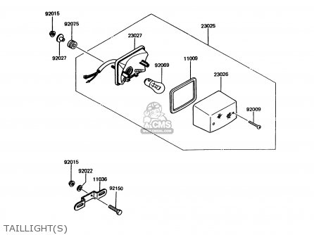 TAILLIGHT(S) - KMX125-A11 1998 EUROPE GR