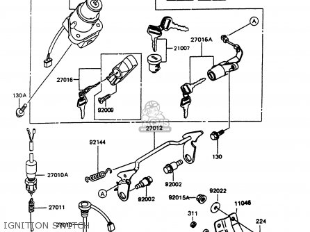 IGNITION SWITCH - KMX125-A11 1998 EUROPE GR