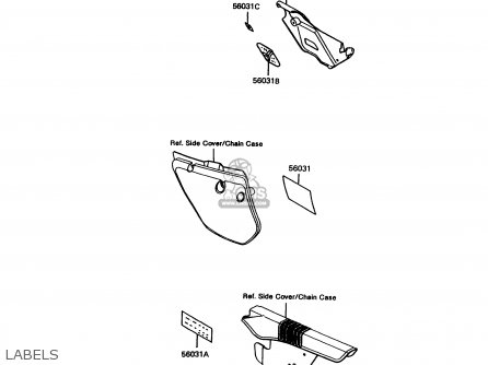 LABELS - KMX125-A11 1998 EUROPE GR