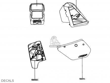 DECALS - KMX125-A11 1998 EUROPE GR