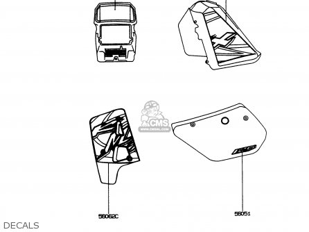 DECALS - KMX125-A11 1998 EUROPE GR