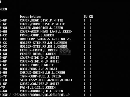 1998 KMX125-A11   7F LIME GREEN - KMX125-A11 1998 EUROPE GR