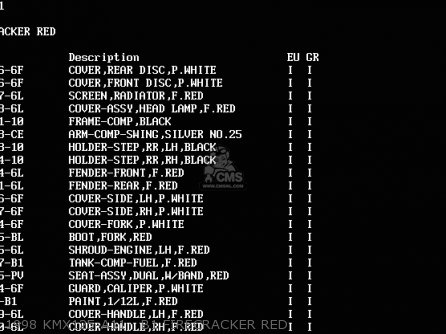 1998 KMX125-A11   B1 FIRECRACKER RED - KMX125-A11 1998 EUROPE GR