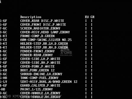 1998 KMX125-A11   H8 EBONY - KMX125-A11 1998 EUROPE GR