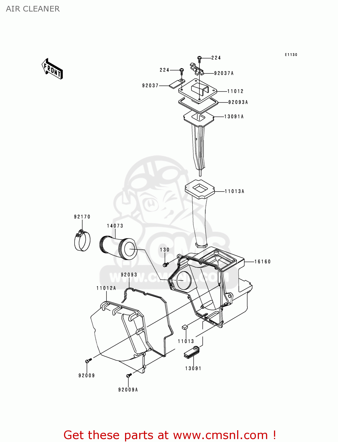 AIR CLEANER KMX125-A12 1999 MEXICO