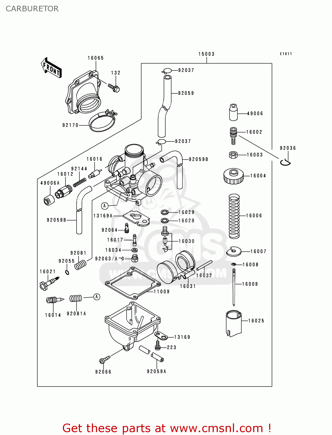 CARBURETOR KMX125-A12 1999 MEXICO