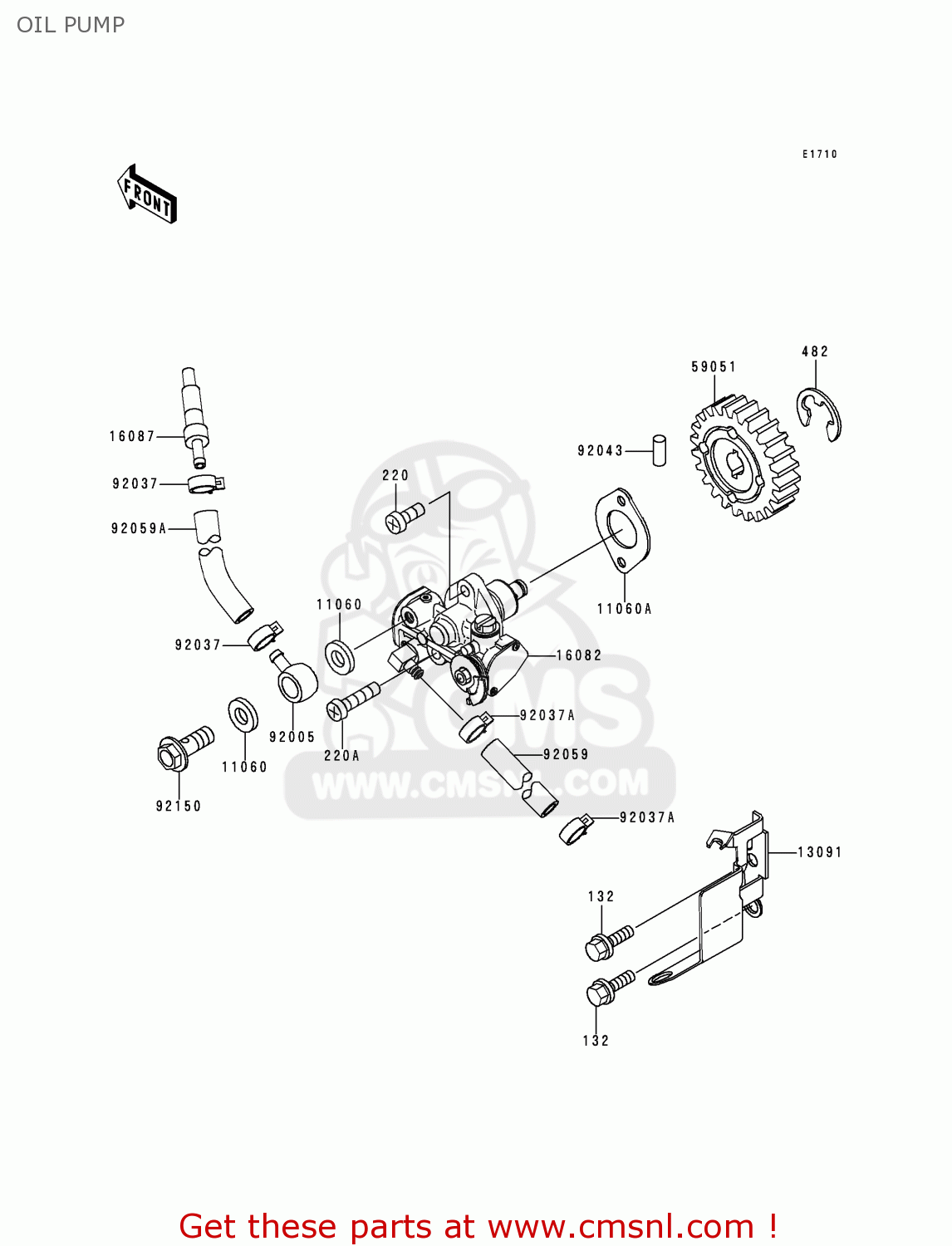 OIL PUMP KMX125-A12 1999 MEXICO