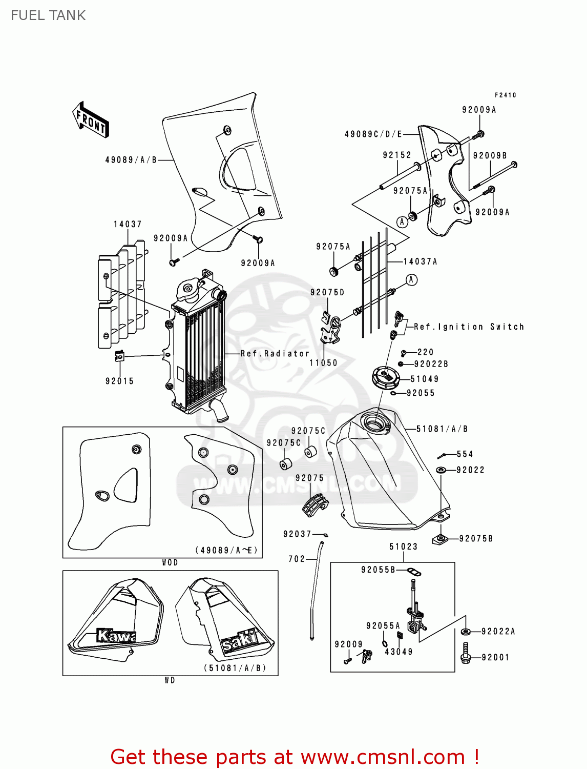 FUEL TANK KMX125-A12 1999 MEXICO