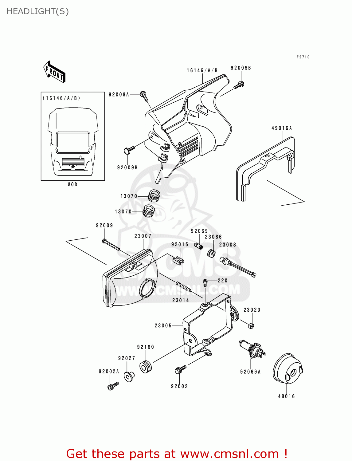 HEADLIGHT(S) KMX125-A12 1999 MEXICO