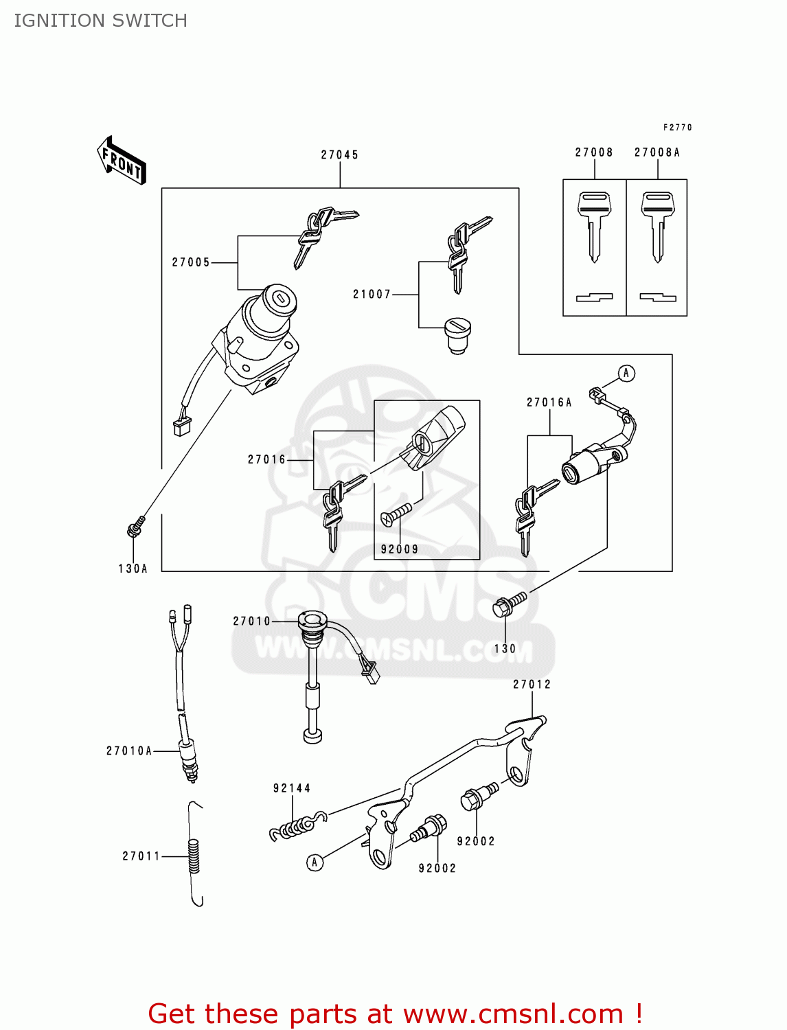 IGNITION SWITCH KMX125-A12 1999 MEXICO