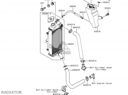 RADIATOR - KMX125-A12 1999 MEXICO