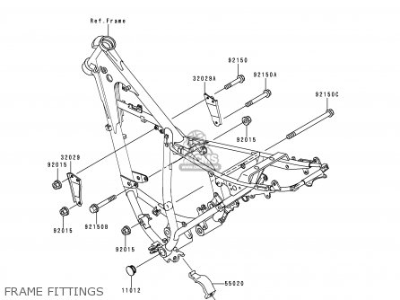 FRAME FITTINGS - KMX125-A12 1999 MEXICO