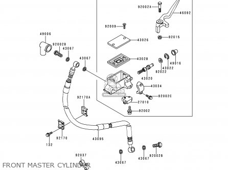 FRONT MASTER CYLINDER - KMX125-A12 1999 MEXICO