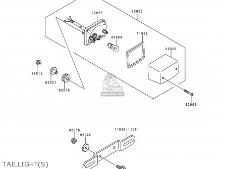 TAILLIGHT(S) - KMX125-A12 1999 MEXICO
