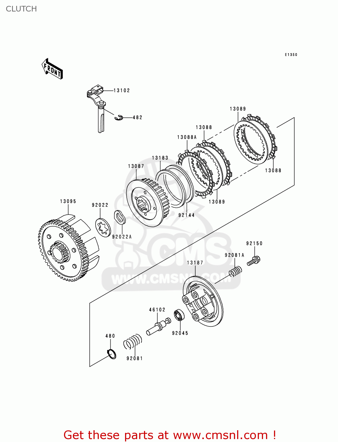 CLUTCH KMX125-A13 2000 MEXICO