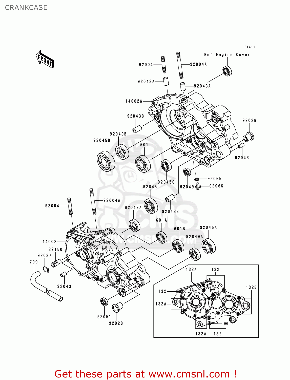 CRANKCASE KMX125-A13 2000 MEXICO