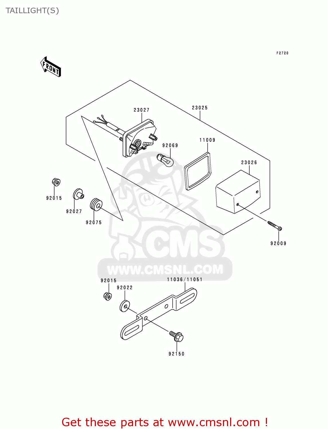 TAILLIGHT(S) KMX125-A13 2000 MEXICO